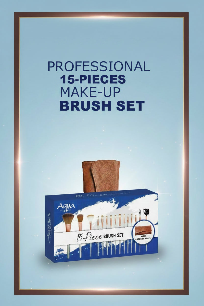 15 Pieces Professional Makeup Brush Set – Soft & Premium Beauty Brushes
