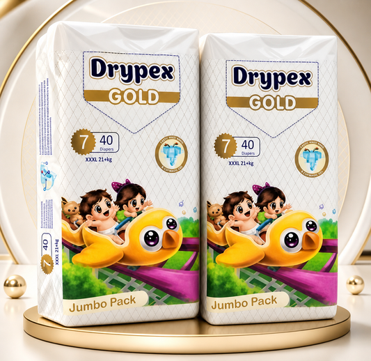 Diapers Ultra Soft – Advanced Protection Drypex Gold XXXL Premium Diapers – Ultimate Comfort for Babies 21+kg.